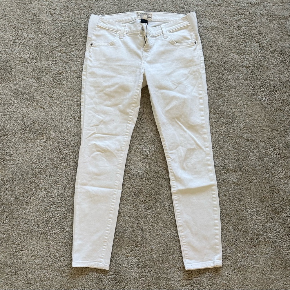 Hatch Current/Elliott Maternity skinny jeans, white, size 25